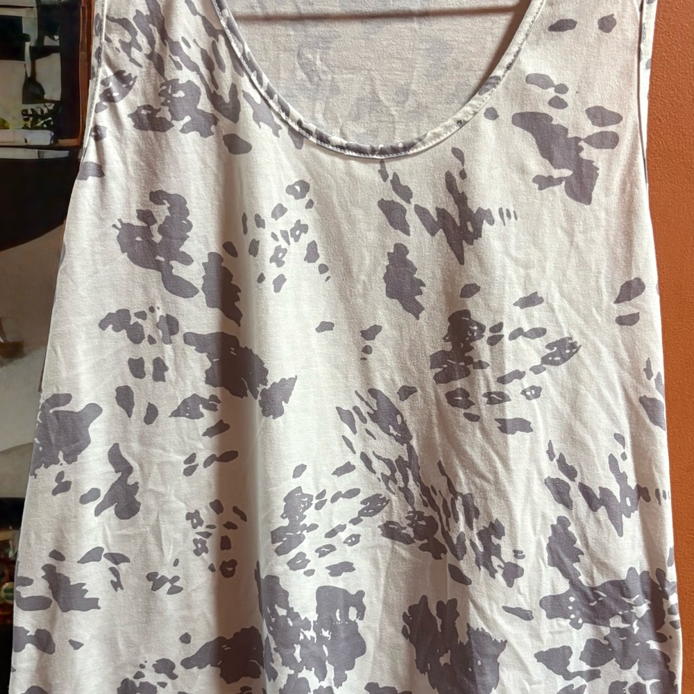 Gray cow Patterned Women's Top